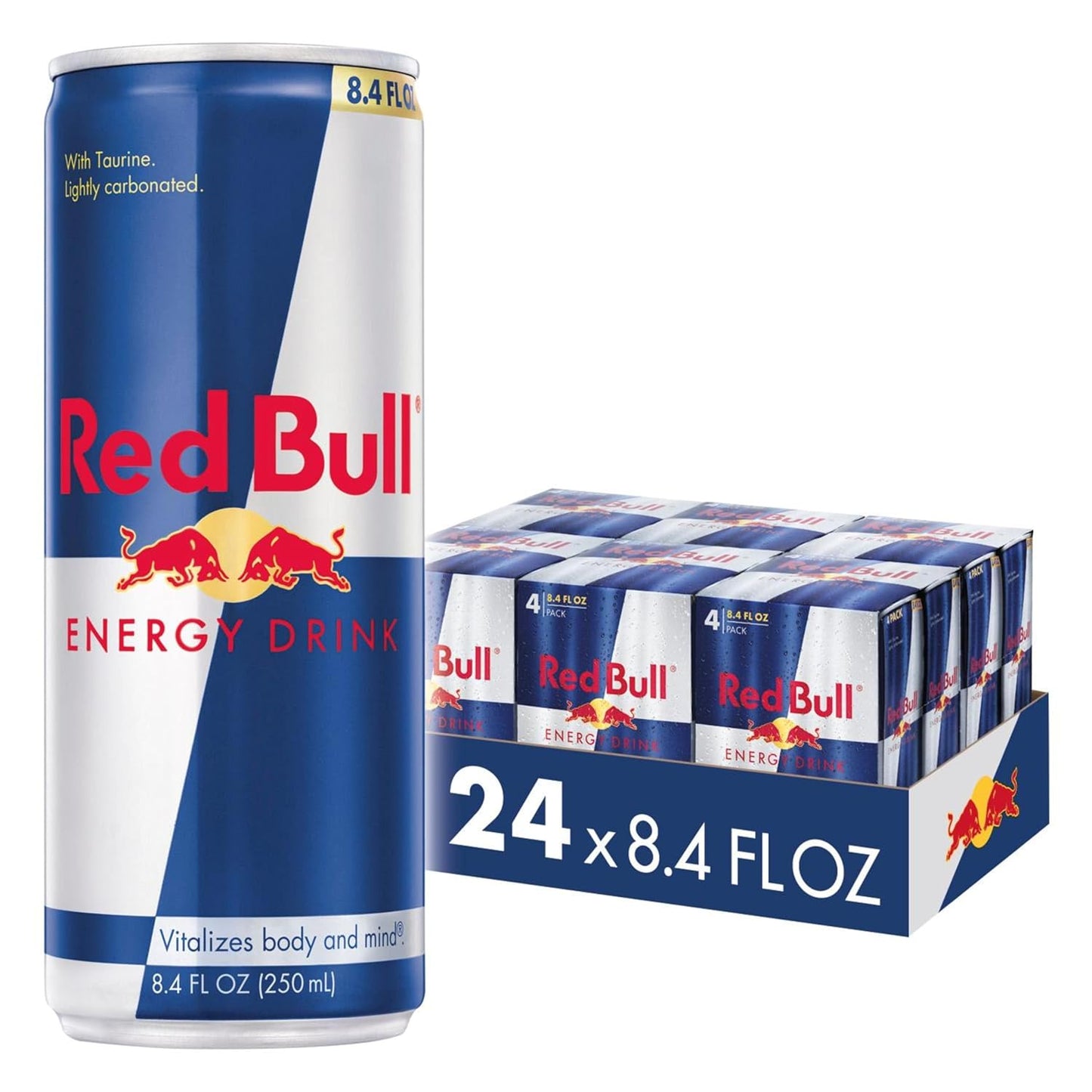 Red Bull Energy Drink with Caffeine and B Vitamins, 24 Cans