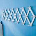 Accordion Wall Hanger with 22 Hooks - Expandable Solid Wood Coat Rack