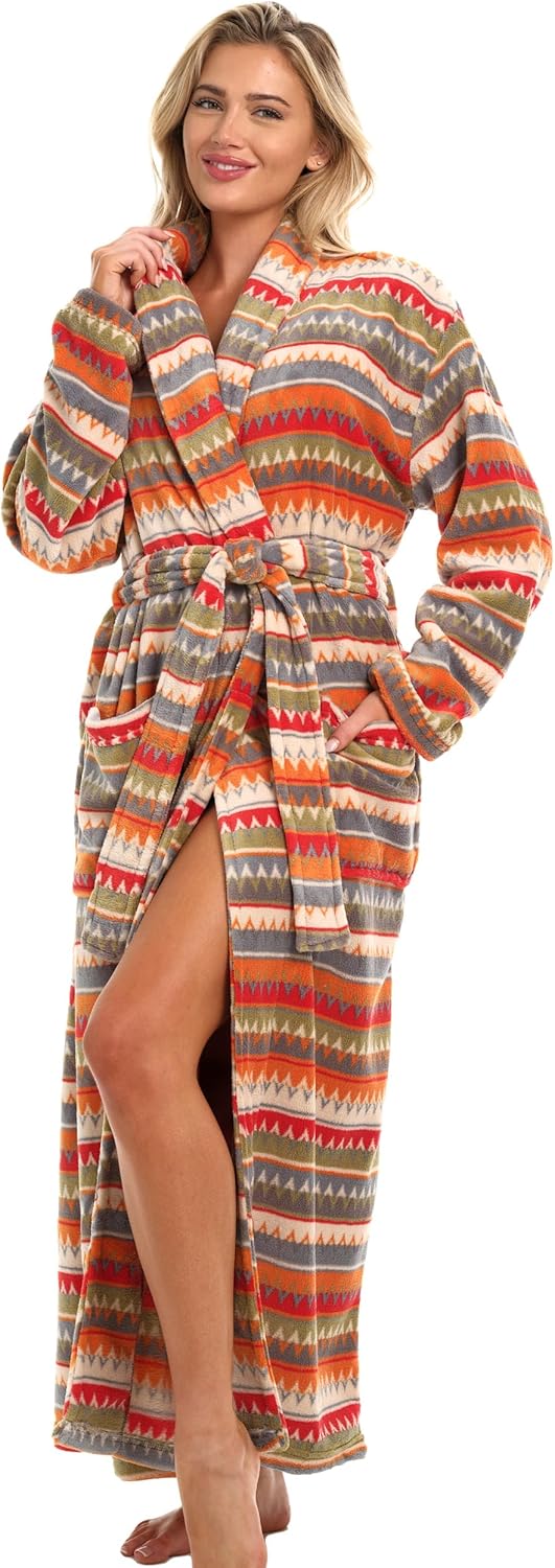 Plush Robe for Women by Alexander Del Rossa - Cozy Comfort