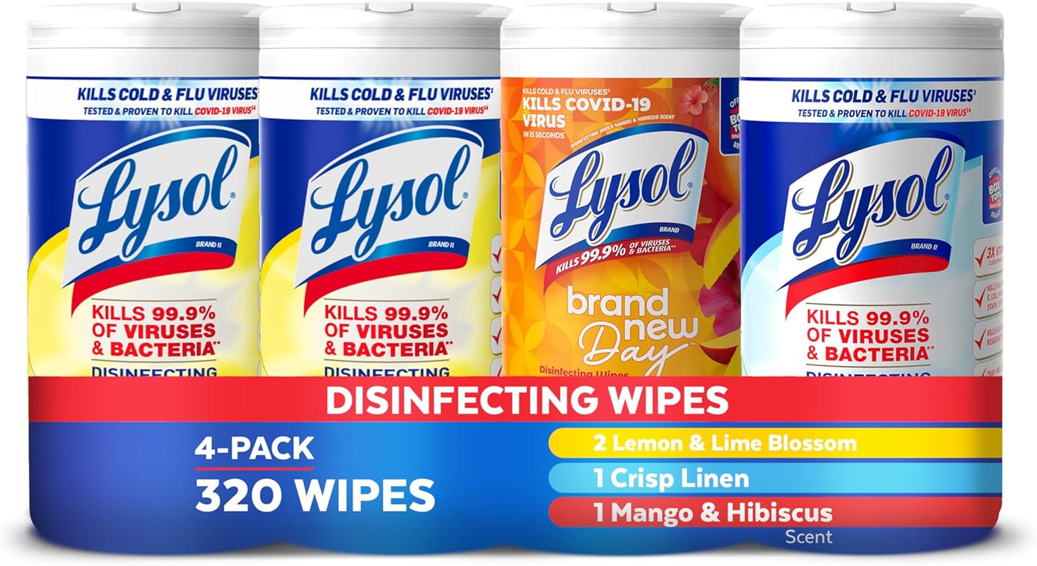 Lysol Disinfecting Wipes Bundle - 5-in-1 Cleaning Power!