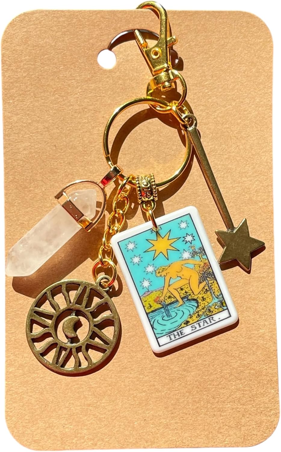 The STAR Tarot Bag Charm Keychain for Positive Energy Gifts