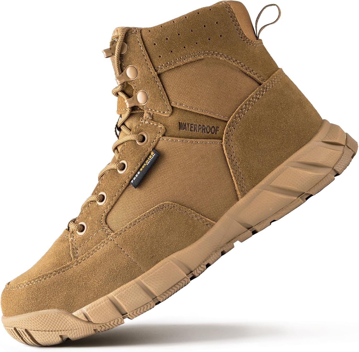 FREE SOLDIER Tactical Boots for Men - Waterproof Hiking Shoes