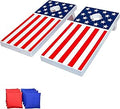 All-Weather Cornhole Game Set 4 ft x 2 ft - Durable Patriotic Play