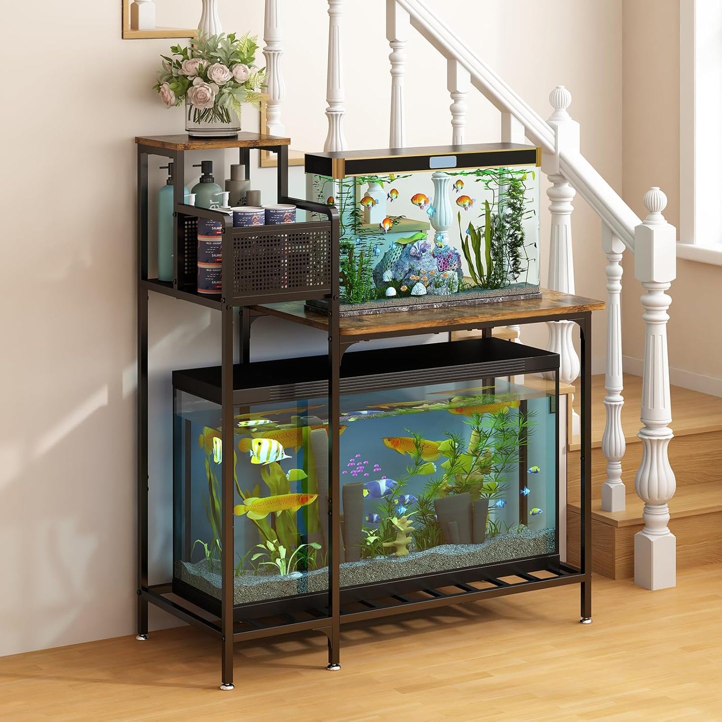Wisdom Star 10-20 Gallon Aquarium Stand with Storage