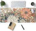 Japanese Minimalist Floral Desk Mat XL Extended Mouse Pad - Aesthetic