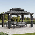Modern Shade The Horizon Permanent Hardtop Gazebo 10 ft x 14 ft