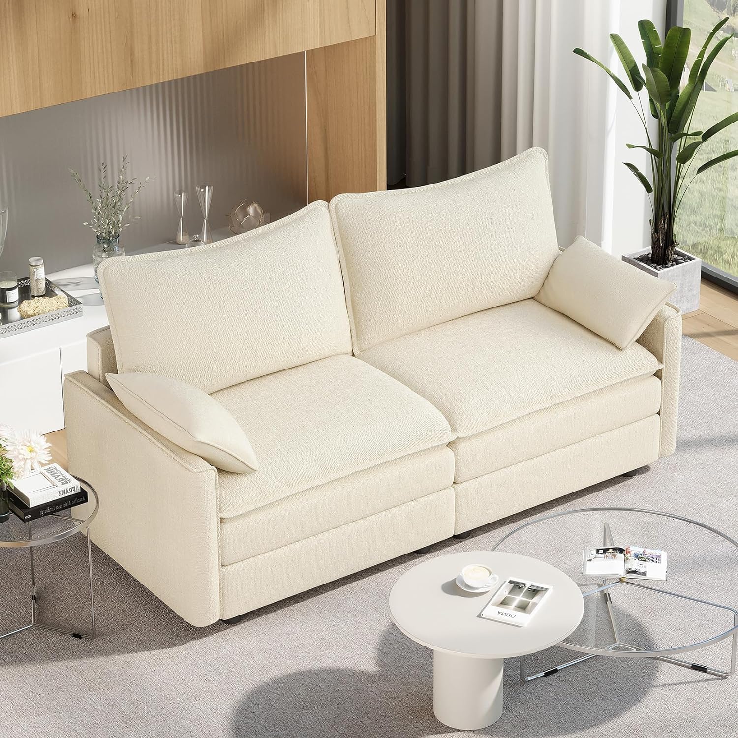 Vesgantti 74 Loveseat Sofa for Living Room with Cloud Comfort