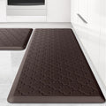 Kitchen Mat Set 2 PCS Chocolate Cushioned Anti-Fatigue Mats - Standing