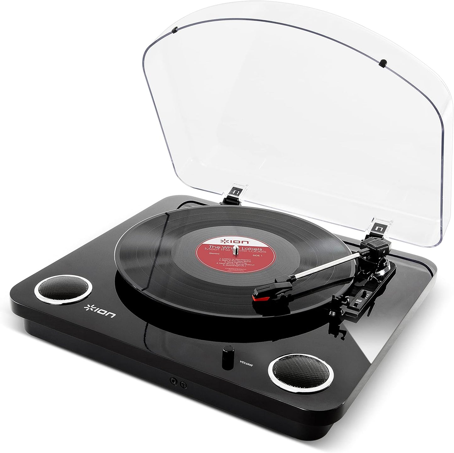 ION Audio Max LP Black Turntable with USB Output and Speakers