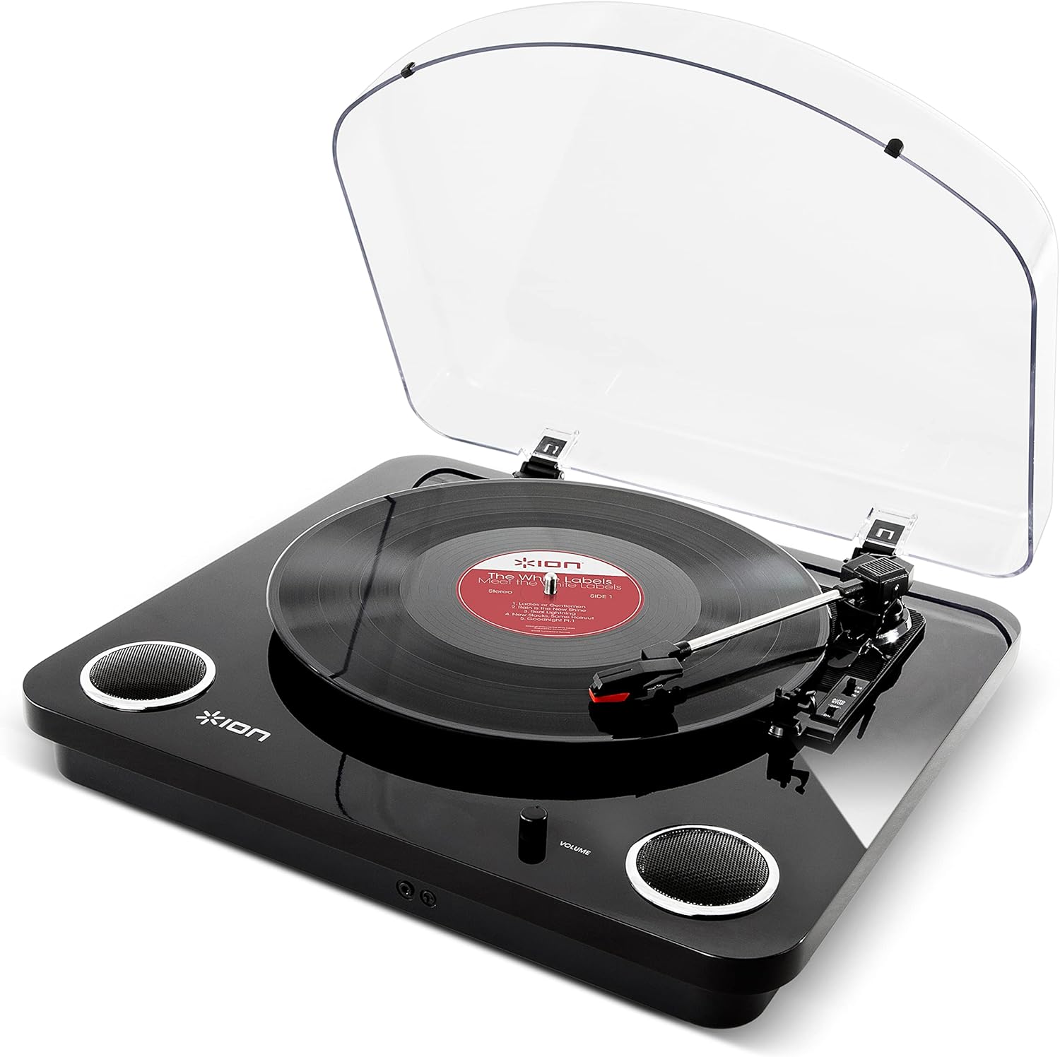 ION Audio Max LP Black Turntable with USB Output and Speakers