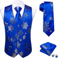 Men Christmas Vest Red Green Xmas Tree Snow Elk Snowflake Waistcoat