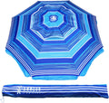 Heavy Duty 6.5 ft Beach Umbrella with Tilt and UV 50+ Protection
