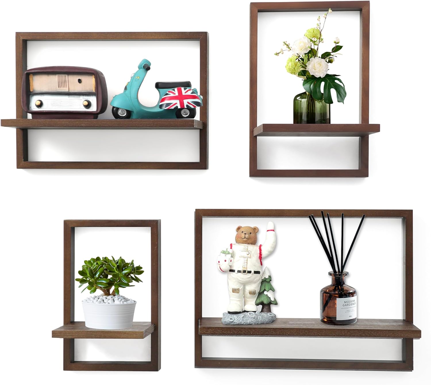 PHOENANCEE Square Floating Shelves for Modern Home Decor
