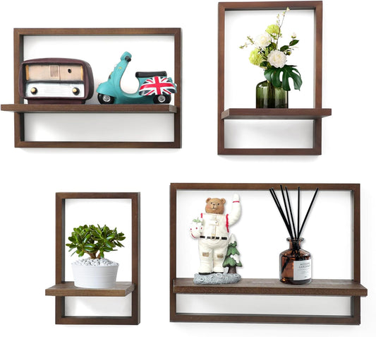 PHOENANCEE Square Floating Shelves for Modern Home Decor