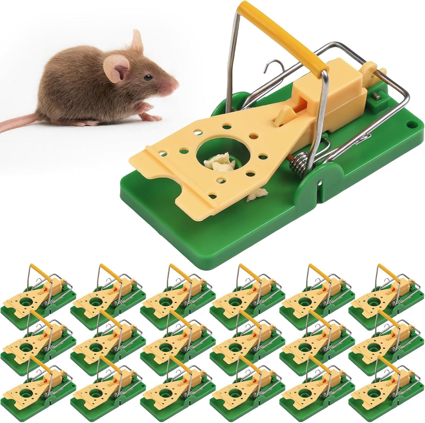12-Pack Quick & Sanitary Mouse Traps by Qualirey