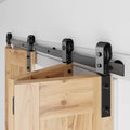 SMARTSTANDARD 5.3ft Bi-Folding Sliding Barn Door Hardware Kit - Space