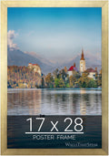 wallsthatspeak 17x28 Gold Picture Frame for Posters and Puzzles