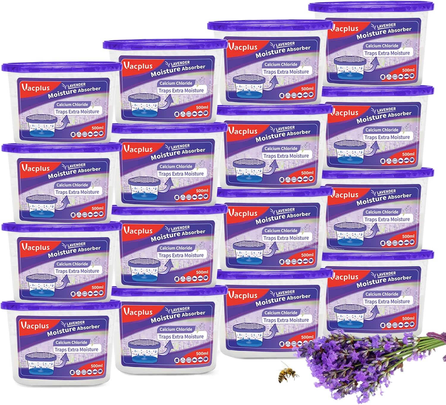 Vacplus Moisture Absorbers 16 Pack for Effective Humidity Control