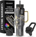 40 oz Coldest Leak Proof Tumbler with Handle - Black Luna