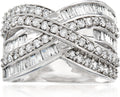 Stunning 1.25 ct. t.w. Baguette and Round Diamond Highway Ring