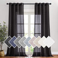 NICETOWN Linen Textured Sheer Curtains for Chic Window Treatment