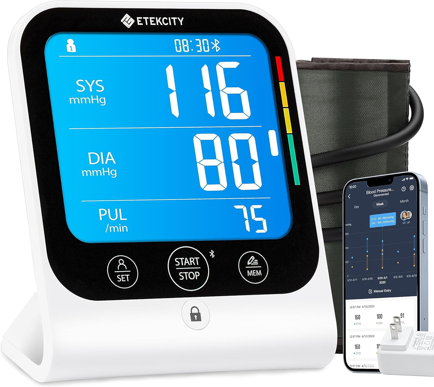 Etekcity Bluetooth Blood Pressure Monitor for Smart Health