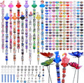 DIY Fairy Wand Garden Stakes Kit with Colorful Beads and Crystals