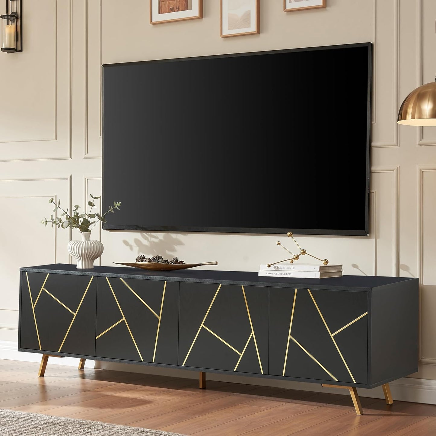 EDYO LIVING TV Stand with Storage - Modern & Stylish