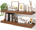 Axeman 36in Floating Shelves 2-Pack - Deep Rustic Wall Storage