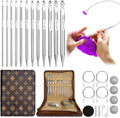 Tunisian Crochet Hooks Set - 12 Interchangeable Hooks with Cable