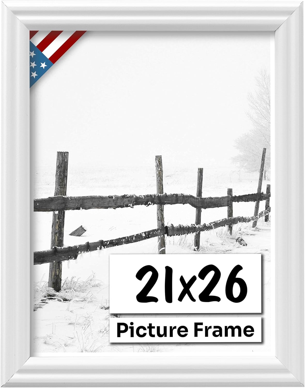 White 21x26 Picture Frame with UV-Blocking Plexiglass Finish