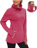 Soneven Women Running Fleece Sweatshirt Cowl Neck Pullover - Warm Fit