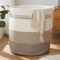 100L Laundry Hamper Storage Basket - Large Decorative Woven Bin