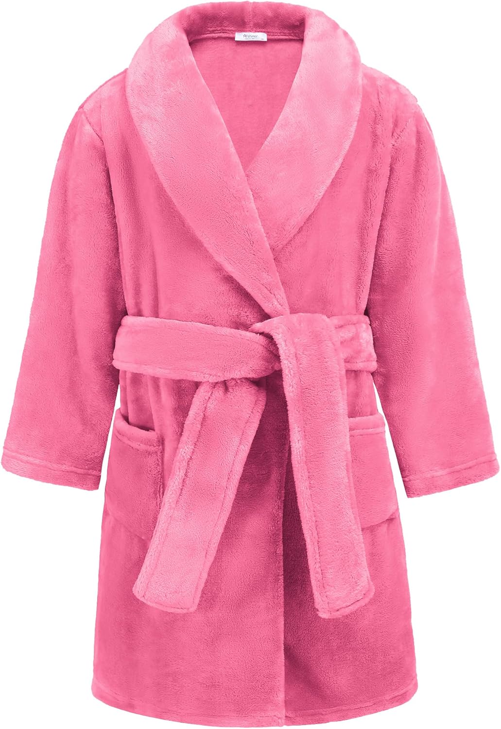 Soft Fuzzy Hooded Robe for Kids - Flannel Bathrobes for Comfort