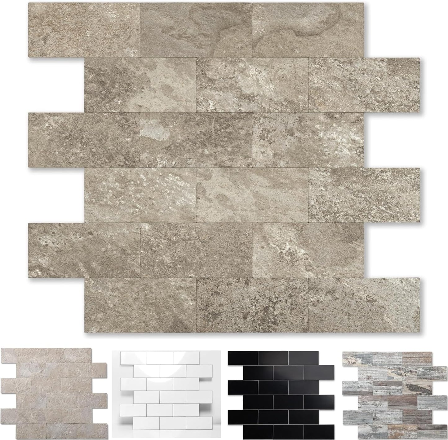10-Pack Peel and Stick Tile Backsplash for Kitchen and Bathroom