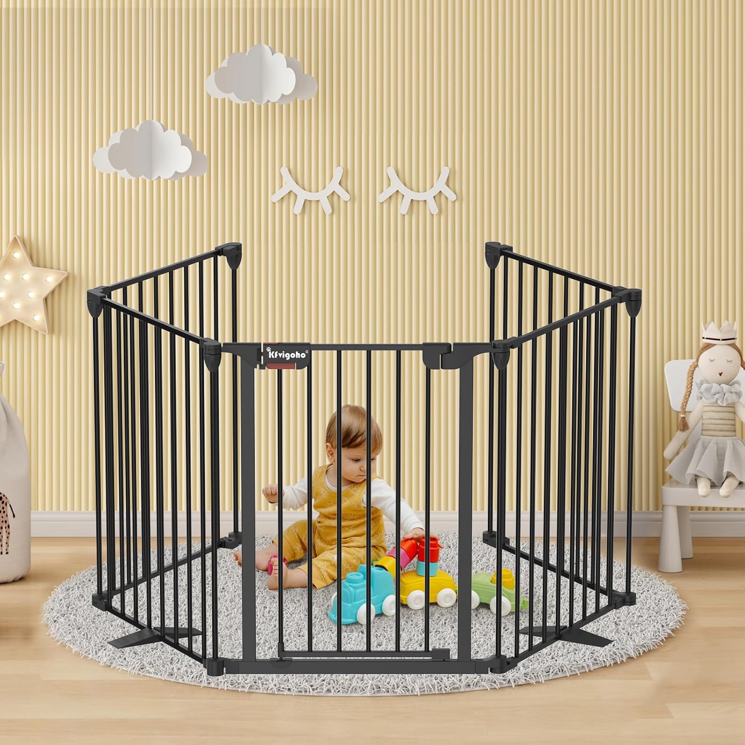 Extra-Wide Baby Gate 27.5in-129in for Safety and Convenience