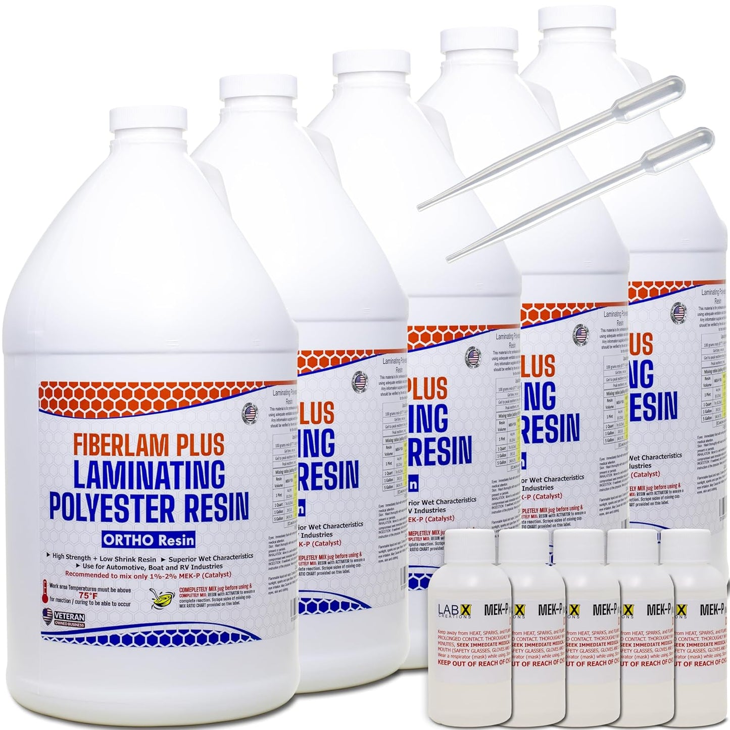 FIBERLAM Plus Polyester Resin for Fiberglass Laminating Projects