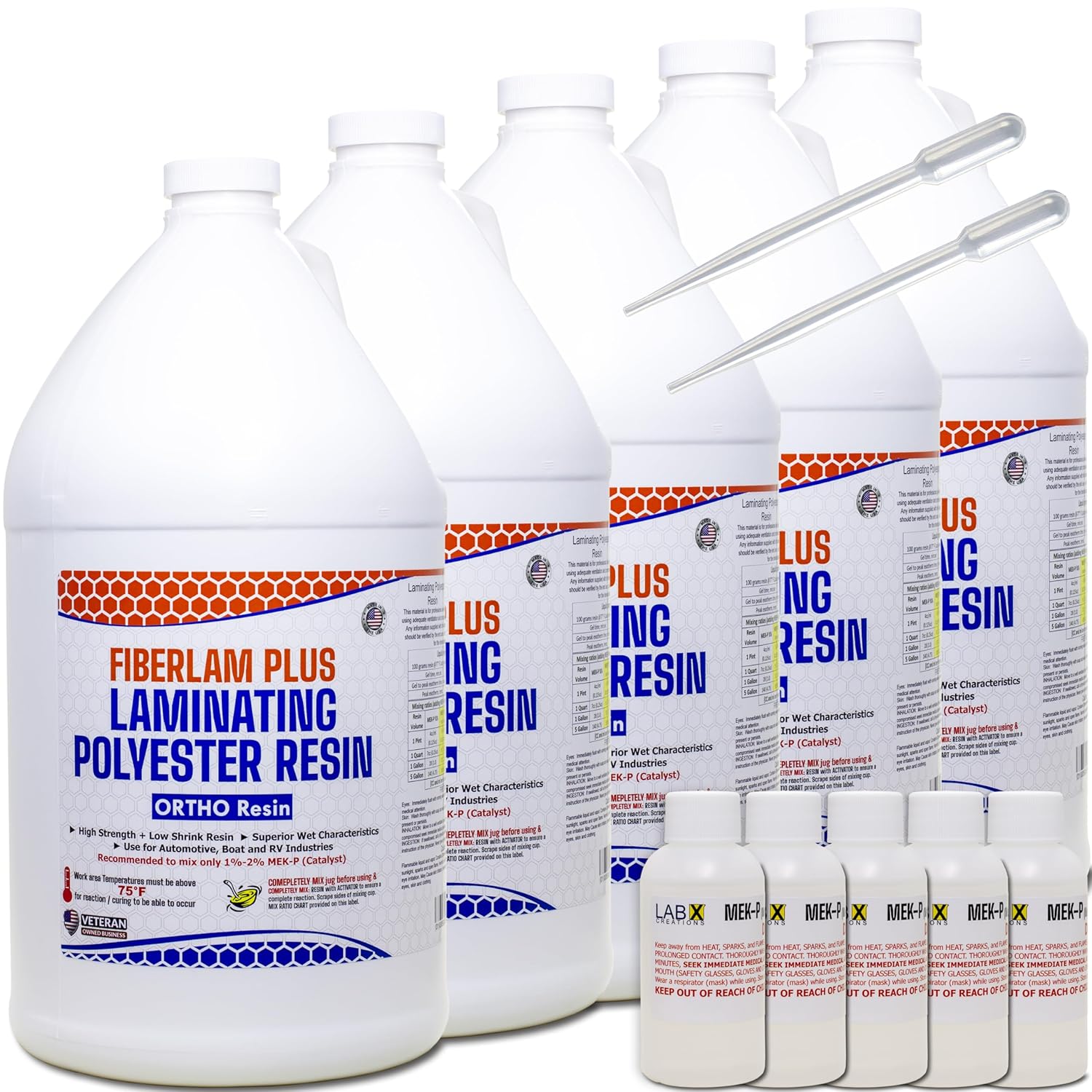 FIBERLAM Plus Polyester Resin for Fiberglass Laminating Projects