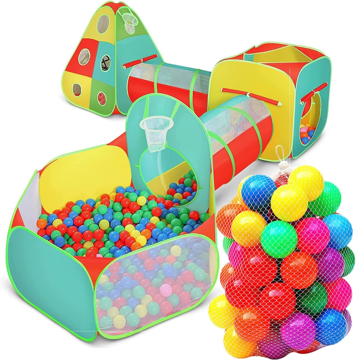 Ultimate Kids Play Tent Set: Ball Pit, Tunnel, Jungle Gym