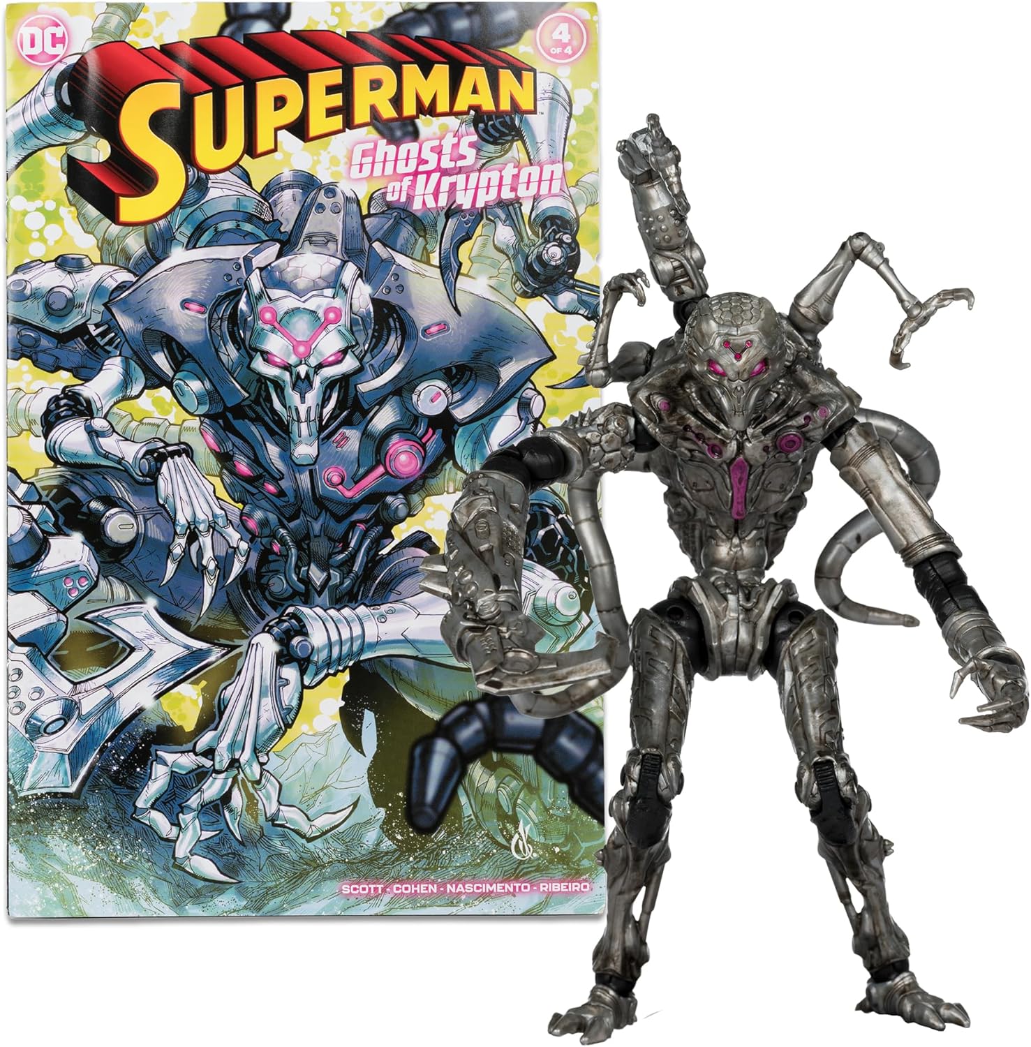 DC Direct Brainiac Action Figure - Includes Superman Comic!
