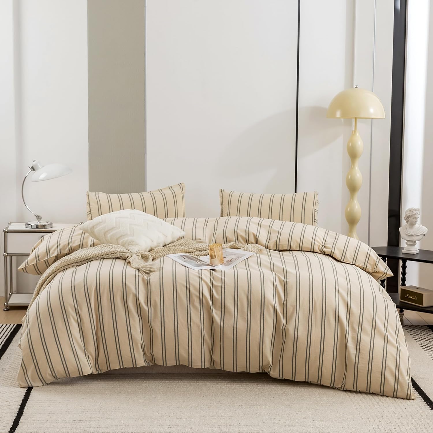 ECOCOTT Duvet Cover Twin Size - Soft Breathable Bedding Set