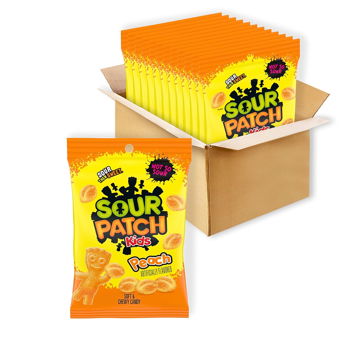 SOUR PATCH KIDS Peach Soft & Chewy Candy in Bulk for Fun