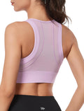 Yvette High Impact Sports Bra for Women Large Bust - Zip Front
