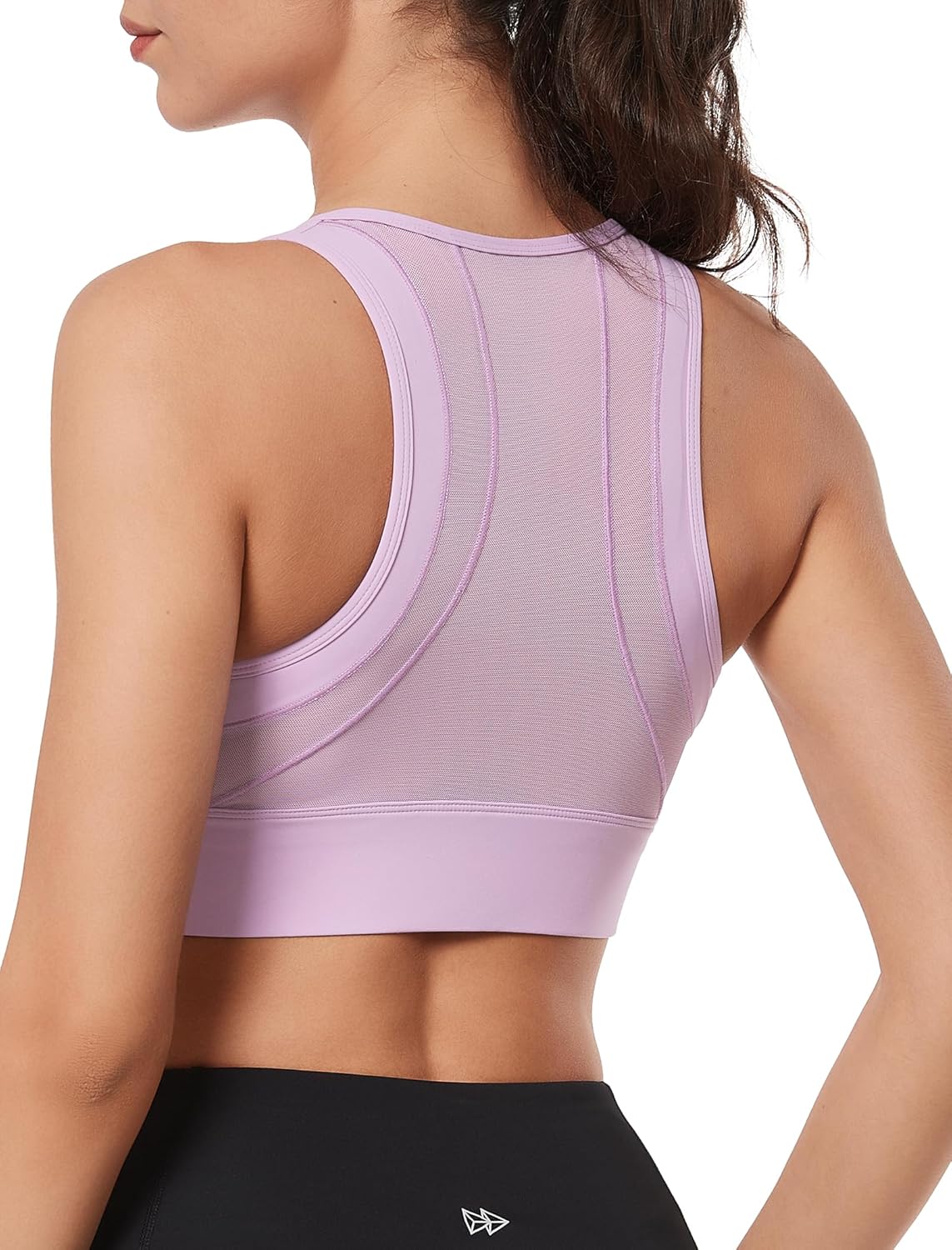 High Support Zip Front Sports Bra for Women with Large Bust