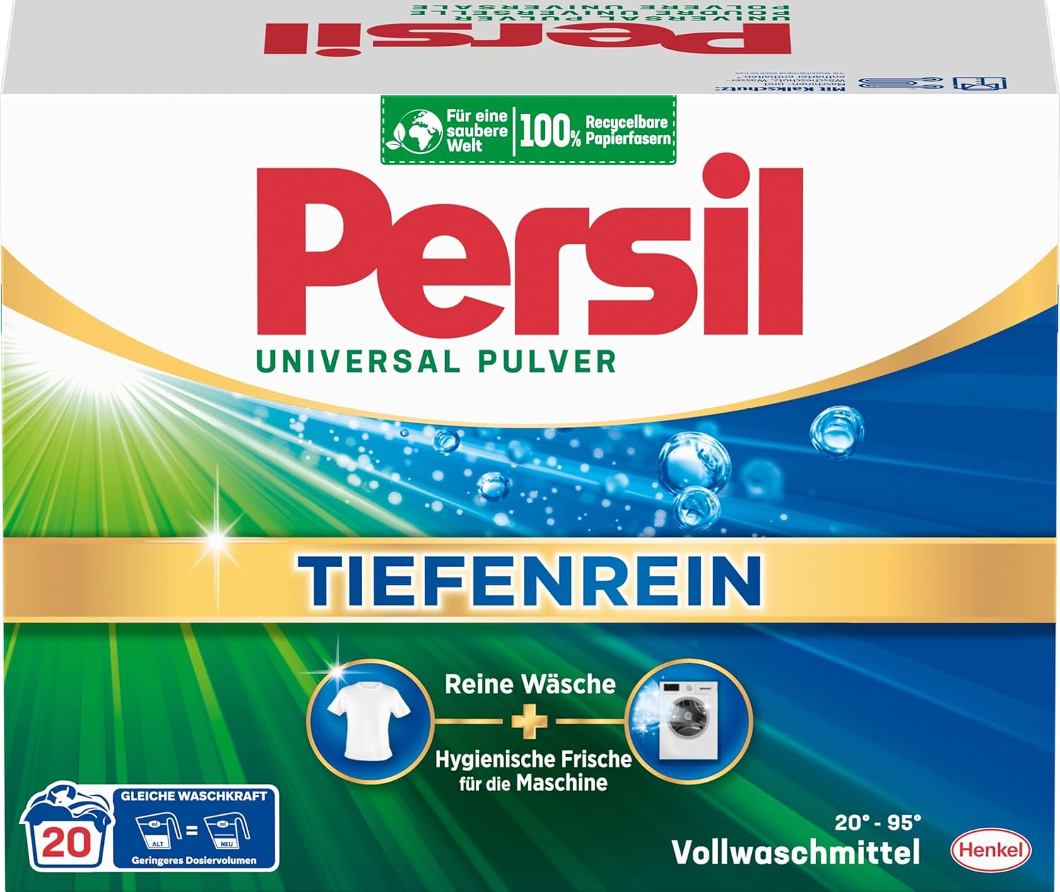 Persil Universal Detergent Powder - 20 Loads, Deep Clean & Fresh