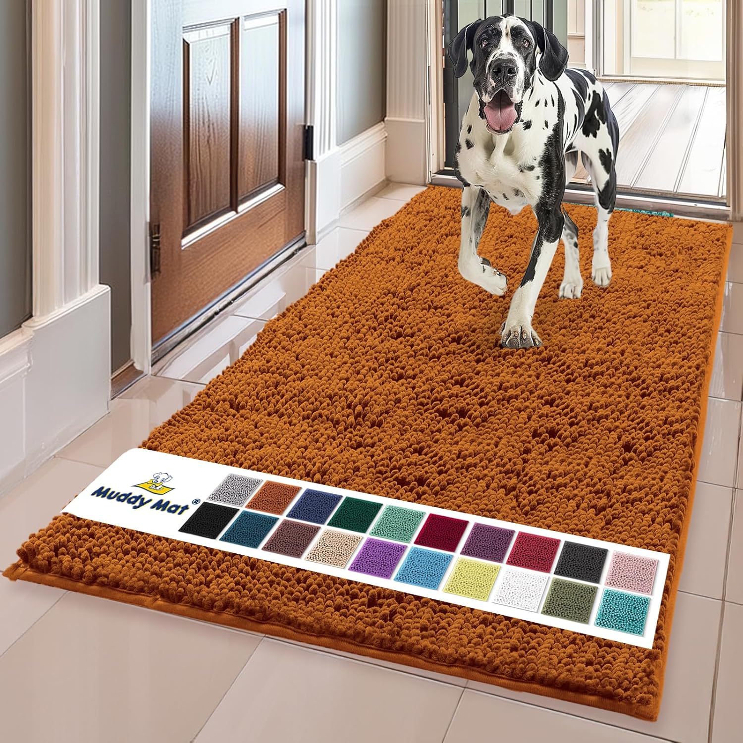 Muddy Mat Highly Absorbent Microfiber Dog Door Mat XL 35in x 60