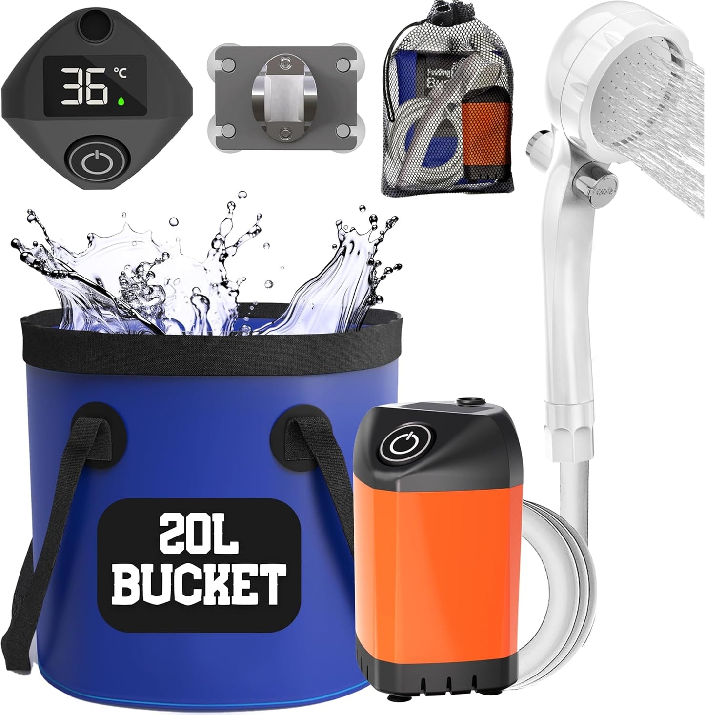 Elil Rechargeable Portable Camping Shower Pump