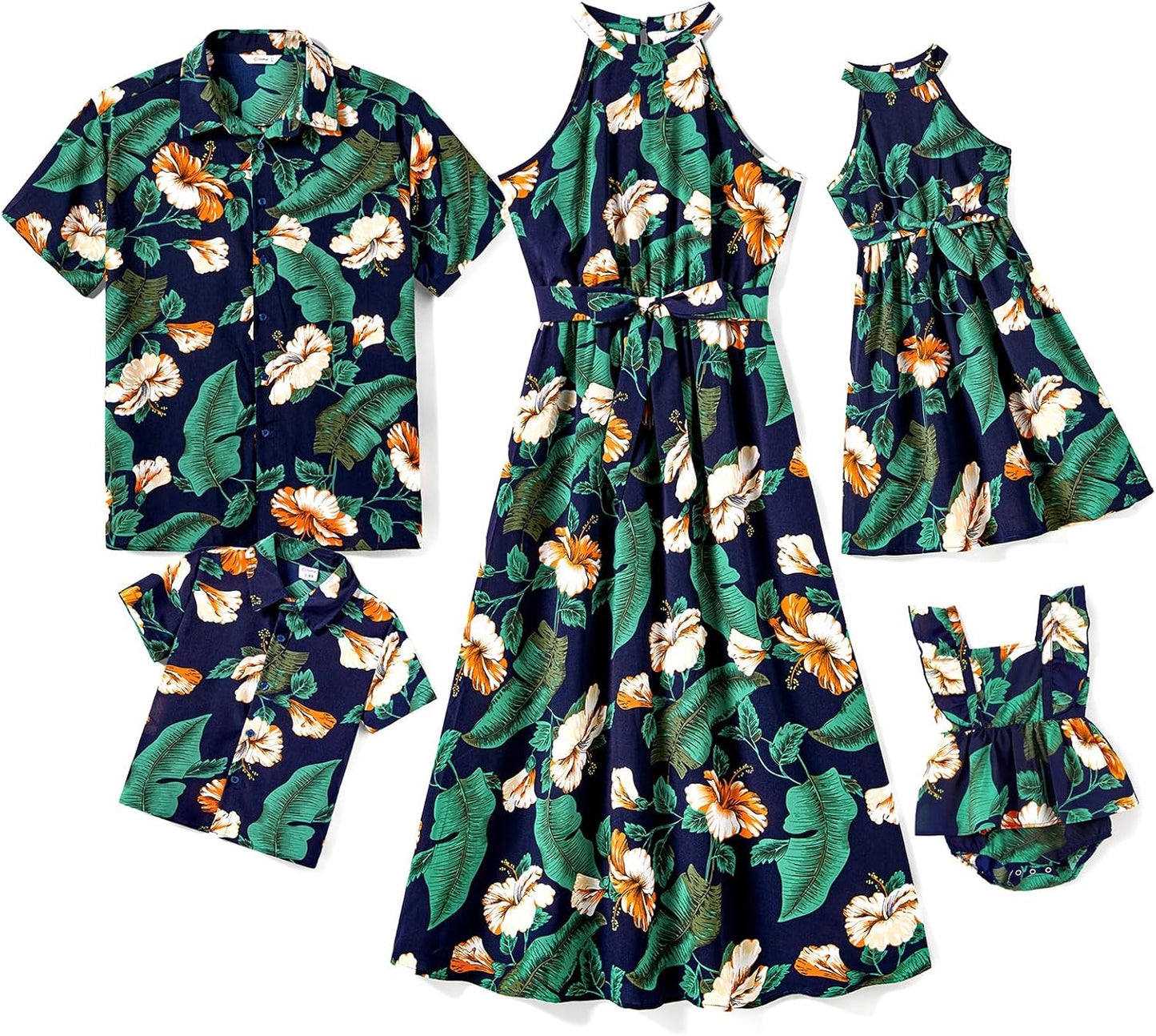 Family Matching Hawaiian Outfits for Summer Tropical Fun