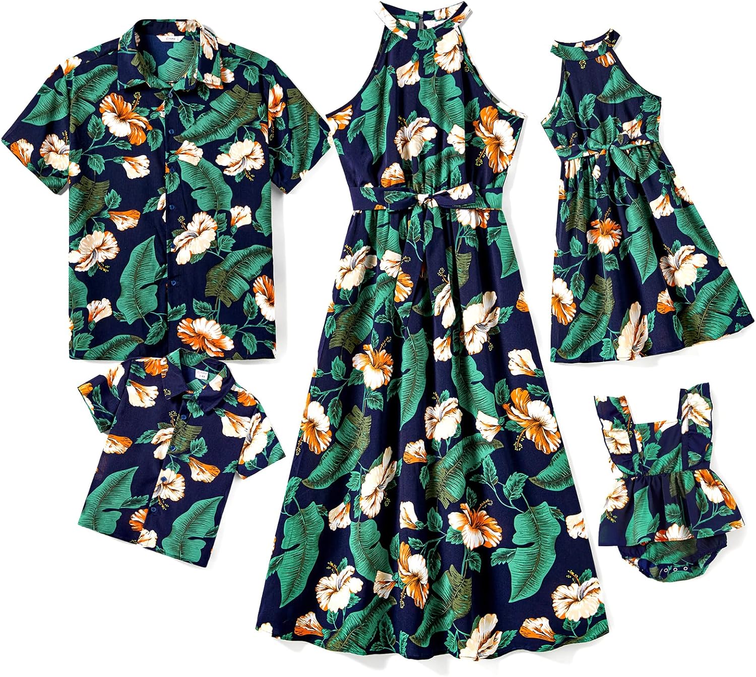 Family Matching Hawaiian Outfits for Summer Tropical Fun