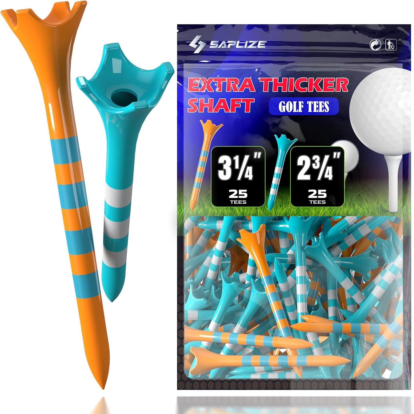 SAPLIZE Enhanced Stability Golf Tees